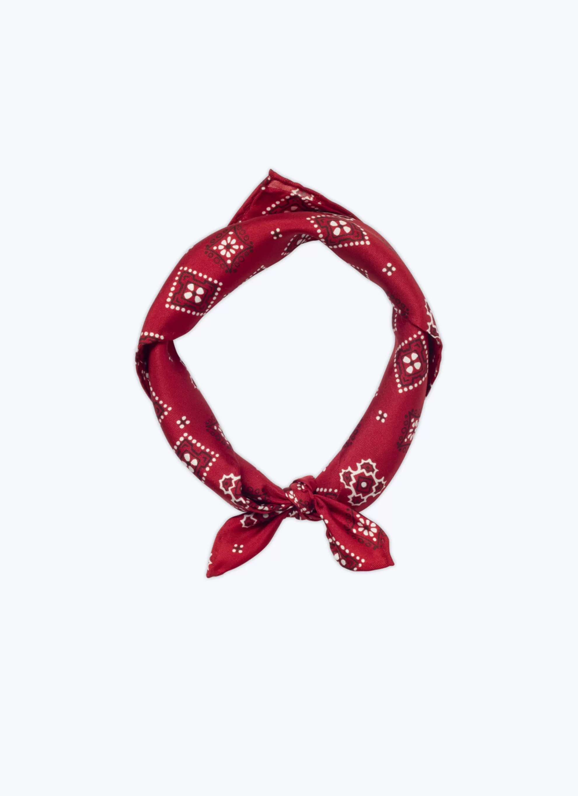 Sale Bandana En Soie Rouge Homme Autres