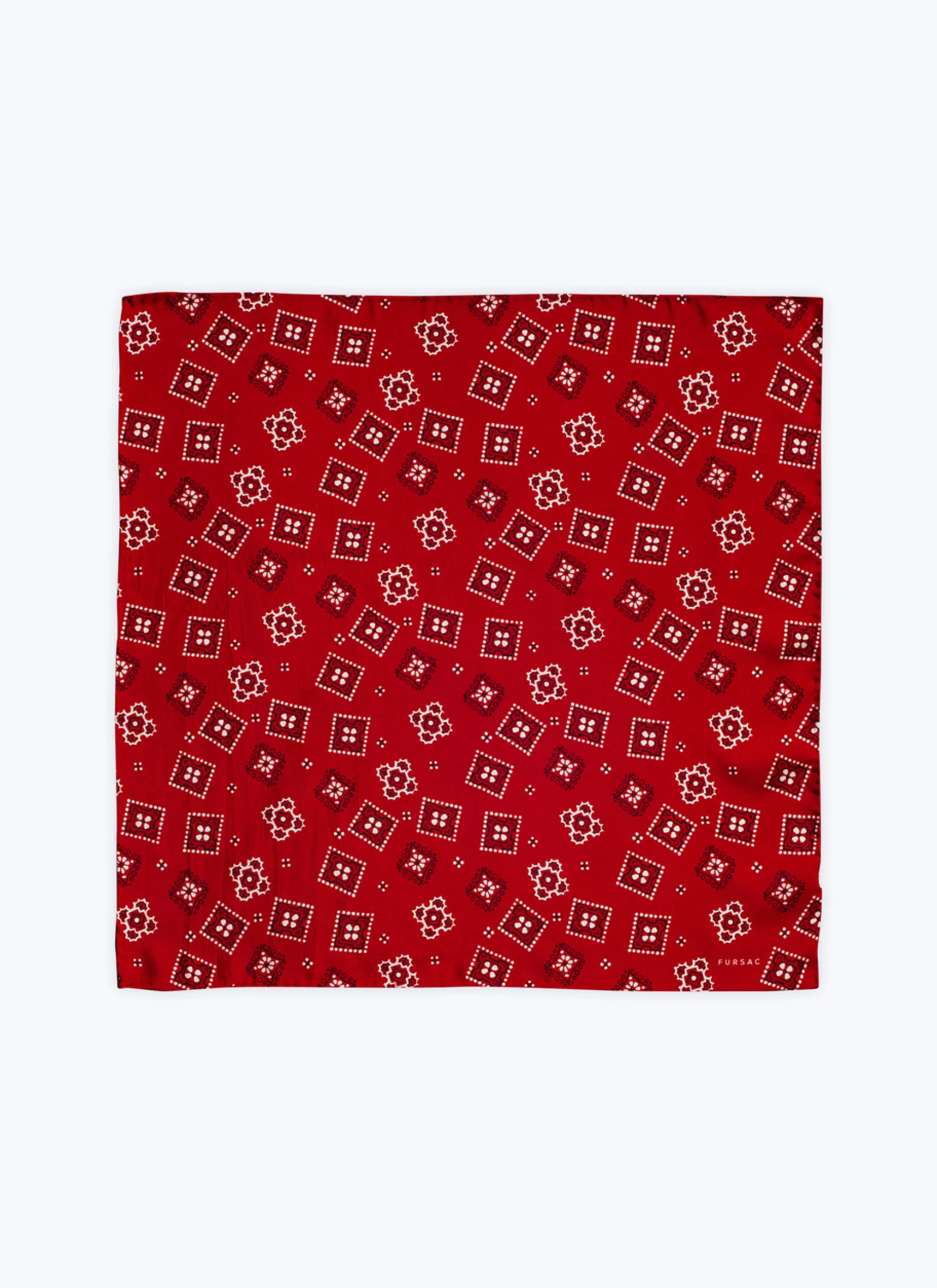 Sale Bandana En Soie Rouge Homme Autres