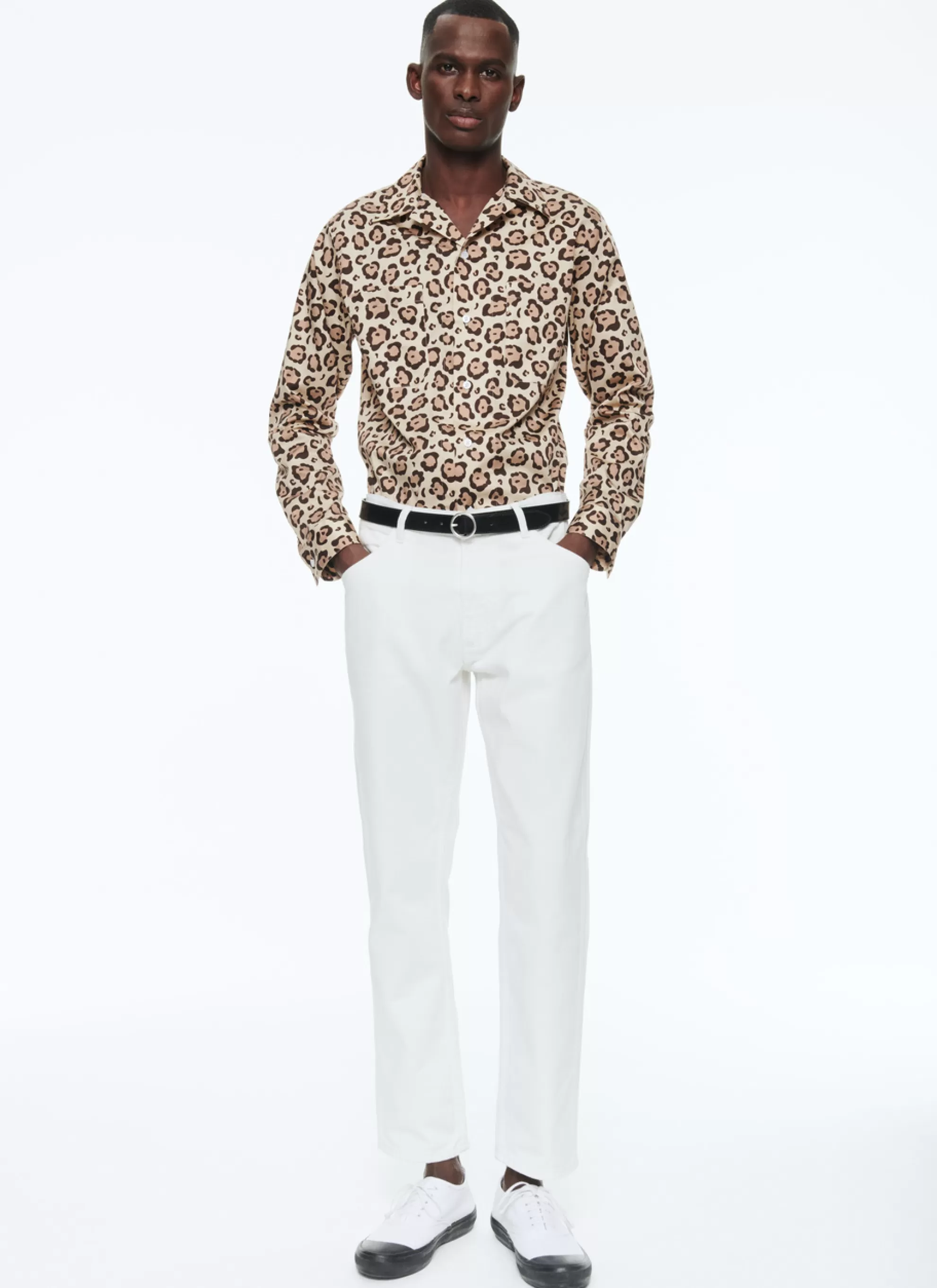 Fashion Chemise Leopard En Popeline De Coton Homme Chemises
